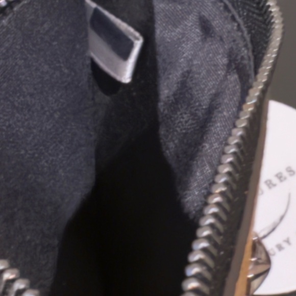 Jimmy Choo Star-Studded Leather Zip Cardholder / Slim Wallet - Picture 4 of 4